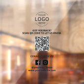 Autocollant Pour Fenêtre Commentaires QR Code Social Media Marketing Store  (Feuille 2)