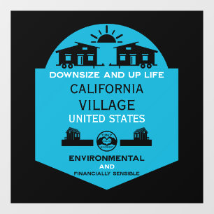 Autocollant Pour Fenêtre Communautés de Tiny House modifiables