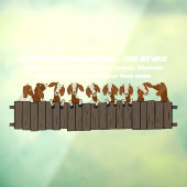 Autocollant Pour Fenêtre Comptez vos bénédictions Chèvre rustique clôture (Feuille 3)