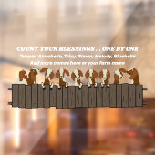 Autocollant Pour Fenêtre Comptez vos bénédictions Chèvre rustique clôture (Feuille 2)