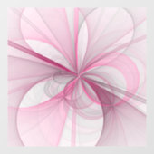 Autocollant Pour Fenêtre Conception Abstraite de fractal rose pâle moderne (Feuille)