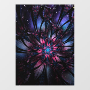 Autocollant Pour Fenêtre Conception Abstraite des fleurs fractales.
