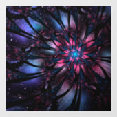 Autocollant Pour Fenêtre Conception Abstraite des fleurs fractales. (Feuille)