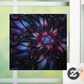 Autocollant Pour Fenêtre Conception Abstraite des fleurs fractales. (Maison)