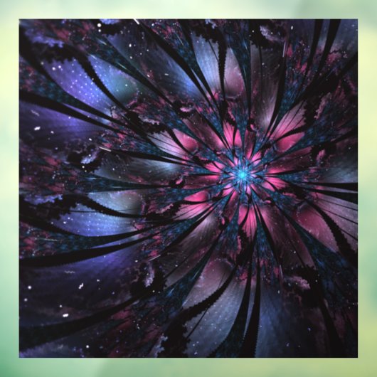 Autocollant Pour Fenêtre Conception Abstraite des fleurs fractales. (Feuille 3)