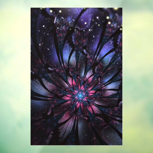 Autocollant Pour Fenêtre Conception Abstraite des fleurs fractales. (Feuille 3)