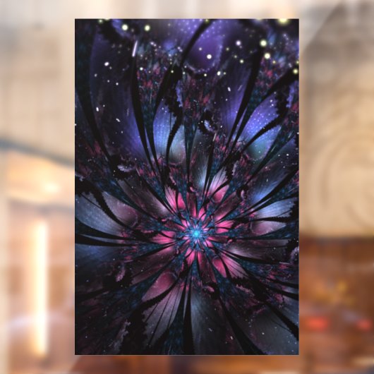 Autocollant Pour Fenêtre Conception Abstraite des fleurs fractales. (Feuille 2)