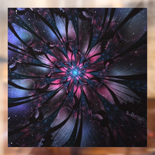 Autocollant Pour Fenêtre Conception Abstraite des fleurs fractales. (Feuille 2)