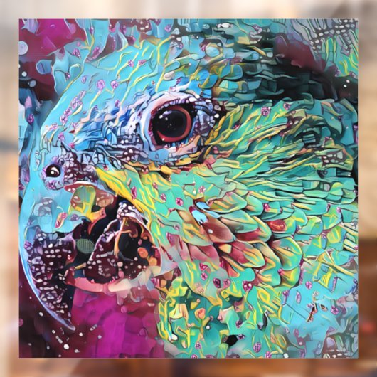 Autocollant Pour Fenêtre Conception abstraite du perroquet tropical (Feuille 2)