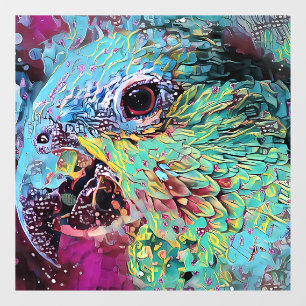 Autocollant Pour Fenêtre Conception abstraite du perroquet tropical