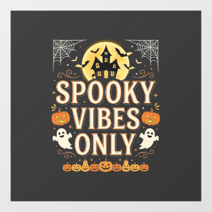 Autocollant Pour Fenêtre Conception de château fantôme Halloween Vibes Somb