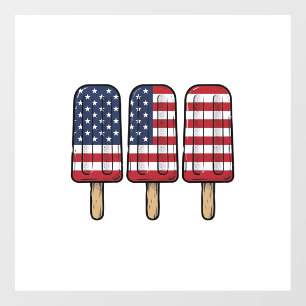Autocollant Pour Fenêtre Conception de chemise de drapeau de popsicle patri