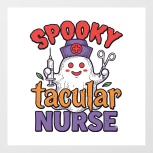 Autocollant Pour Fenêtre Conception de chemise fantôme Halloween Infirmière