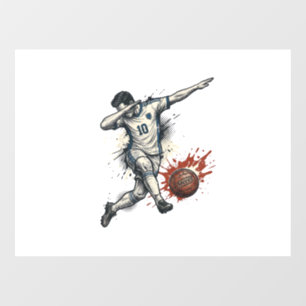 Autocollant Pour Fenêtre Conception de chemise graphique Vintage Soccer Dab
