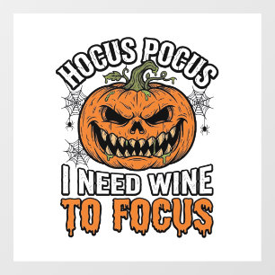 Autocollant Pour Fenêtre Conception de chemise Halloween Citrouille de vin