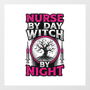 Autocollant Pour Fenêtre Conception de chemise Halloween Sorcière de nuit I