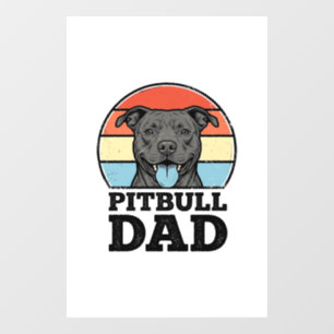 Autocollant Pour Fenêtre Conception de chemise pour papa Pitbull amateur de