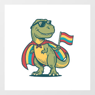 Autocollant Pour Fenêtre Conception de chemise vectorielle de dinosaure de