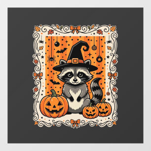 Autocollant Pour Fenêtre Conception de citrouille d'Halloween de raton lave