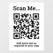 Autocollant Pour Fenêtre Conception de code QR (Feuille)