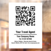 Autocollant Pour Fenêtre Conception de code QR de l'agent de voyage (Feuille 2)