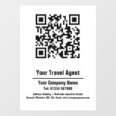 Autocollant Pour Fenêtre Conception de code QR de l'agent de voyage (Feuille)