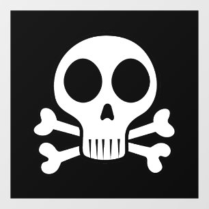Autocollant Pour Fenêtre Conception de crâne de pirate
