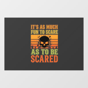 Autocollant Pour Fenêtre Conception de crâne effrayant Halloween rétro_1