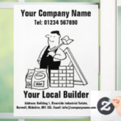 Autocollant Pour Fenêtre Conception de dessin de votre constructeur local (Maison)