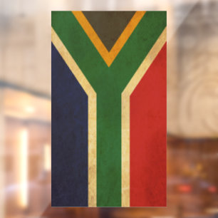 Autocollant Pour Fenêtre Conception de drapeau vintage d'Afrique du Sud