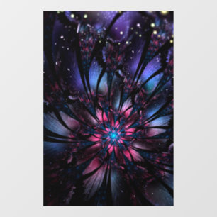 Autocollant Pour Fenêtre Conception de fleur fractale abstraite.