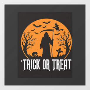 Autocollant Pour Fenêtre Conception de la Faucheuse pour Halloween Trick or