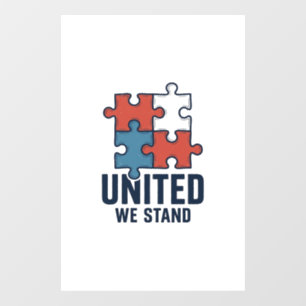 Autocollant Pour Fenêtre Conception de maillot patriotique pièce de puzzle 