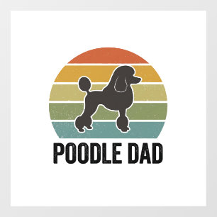 Autocollant Pour Fenêtre Conception de Père de Caniche Vintage Sunset Amour