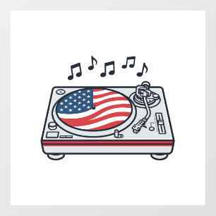 Autocollant Pour Fenêtre Conception de T-shirt vintage de musique de platin
