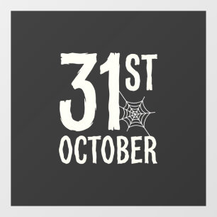 Autocollant Pour Fenêtre Conception de toile d'araignée Halloween 31 octobr