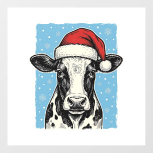Autocollant Pour Fenêtre Conception de vecteur de chapeau de Père Noël de v