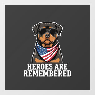 Autocollant Pour Fenêtre Conception de vecteur de chien héros Rottweiler pa