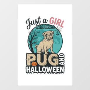 Autocollant Pour Fenêtre Conception de vecteur vintage de fille de Hallowee