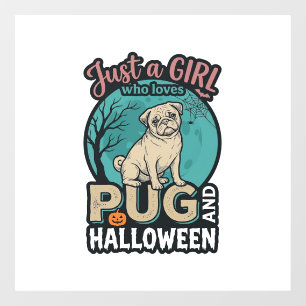 Autocollant Pour Fenêtre Conception de vecteur vintage de fille de Hallowee
