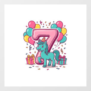 Autocollant Pour Fenêtre Conception vectorielle de poney mignon pour la fêt