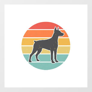 Autocollant Pour Fenêtre Conception vectorielle de silhouette de chien au c