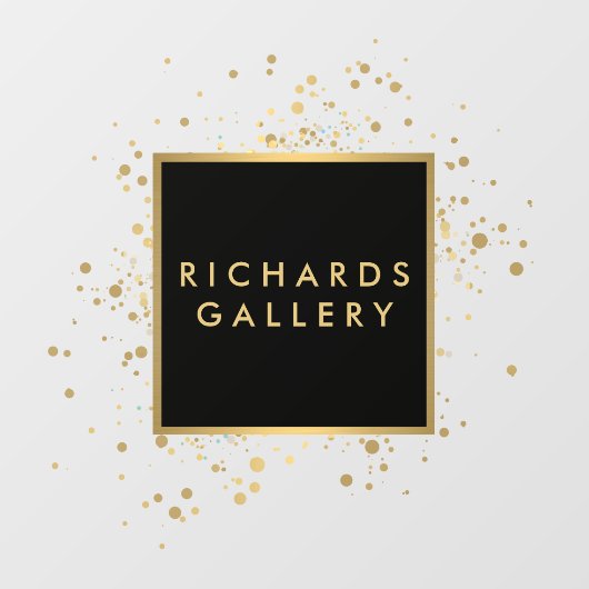 Autocollant Pour Fenêtre Confetti Faux Or Scatted Noir/Transparent (Feuille)