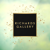 Autocollant Pour Fenêtre Confettis dorés factices éparpillés Noir/Transpare (Feuille 3)