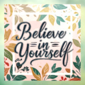 Autocollant Pour Fenêtre Confiance florale (Feuille 3)