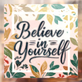 Autocollant Pour Fenêtre Confiance florale (Feuille 2)