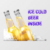 Autocollant Pour Fenêtre Confort du magasin Bière froide glace à l'intérieu (Feuille)