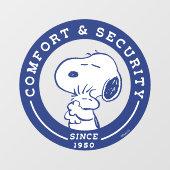 Autocollant Pour Fenêtre Confort et sécurité | Snoopy & Woodstock Hug (Feuille)