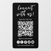 Autocollant Pour Fenêtre Connectez-vous aux médias sociaux américains Code  (Feuille)