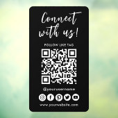 Autocollant Pour Fenêtre Connectez-vous aux médias sociaux américains Code  (Feuille 3)